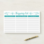 花のショッピング・リスト-並べられたw.のカスタムのタイトル ポストイット (デスク)