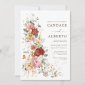 花のシンフォニー | カラフルボホガーデンウェディング 招待状 (正面)