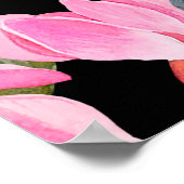 花のシームレスパターン。ピンクのサイクロメニアが ポスター (角)