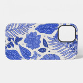 花のシームレス柄 iPhoneケース (裏面横)