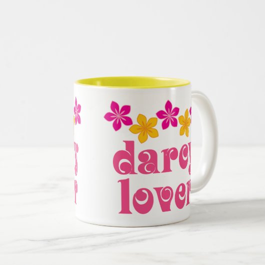 花のジェーンAusten Darcyの恋人のギフト ツートーンマグカップ (正面右)