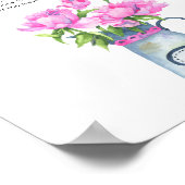 花のジャグベイビーシャワー – 言わないベビーポスター ポスター (角)