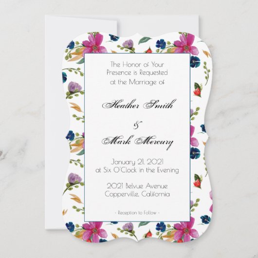 花のジュエックス シグネチャー 招待状 (正面)