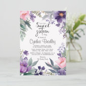 花のスイート16バースデーパーティー 招待状 (スタンド正面)