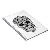 花のスカルの落書き ノートブック (右側)