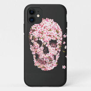 花のスカルのIphone 5/5Sの場合 iPhone 11 ケース