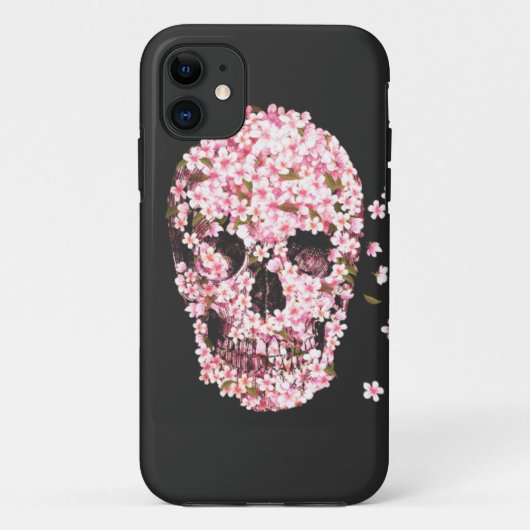 花のスカルのIphone 5/5Sの場合 Case-Mate iPhoneケース (裏面)