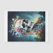 花のスカルゴシック様式のキング 薄葉紙 (正面)