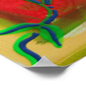 花のスカルポスター ポスター (角)