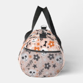 花のスカル模様 ダッフルバッグ (右)