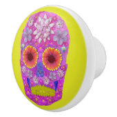 花のスカル2 セラミックノブ (右)