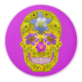 花のスカル3 セラミックノブ