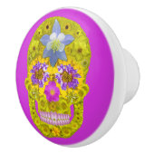 花のスカル3 セラミックノブ (右)