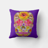 花のスカル4 – トロピカル クッション (裏面)