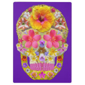花のスカル4 – トロピカル クリップボード (裏面)