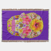 花のスカル4 – トロピカル スローブランケット (正面)