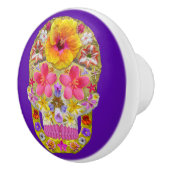 花のスカル4 – トロピカル セラミックノブ (右)