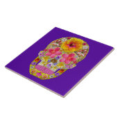 花のスカル4 – トロピカル タイル (側面)