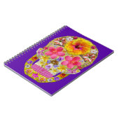 花のスカル4 – トロピカル ノートブック (左側)