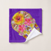 花のスカル4 – トロピカル バスタオルセット (ウォッシュタオル)