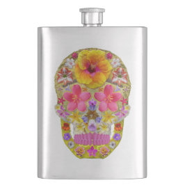 花のスカル4 – トロピカル フラスク