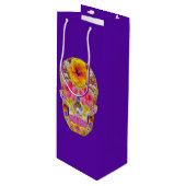 花のスカル4 – トロピカル ワインギフトバッグ (正面アングル)