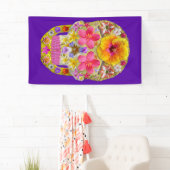 花のスカル4 – トロピカル 横断幕 (インサイチュ)