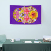 花のスカル4 – トロピカル 横断幕 (トレードショー)