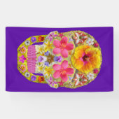 花のスカル4 – トロピカル 横断幕 (横)