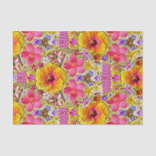 花のスカル4 – トロピカル 薄葉紙 (正面)