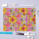 花のスカル4 – トロピカル 薄葉紙 (クラフト)