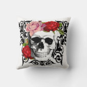 花のスカル クッション (裏面)