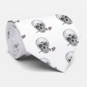 花のスカル ネクタイ (ロール)