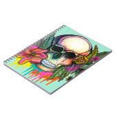 花のスカル ノートブック (左側)