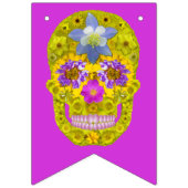 花のスカル バンティングフラッグ (第1の旗)