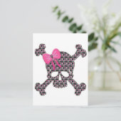 花のスカル ポストカード (スタンド正面)