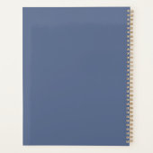 花のスクリプト水彩ピンクの花の結婚式 プランナー手帳 (裏面)