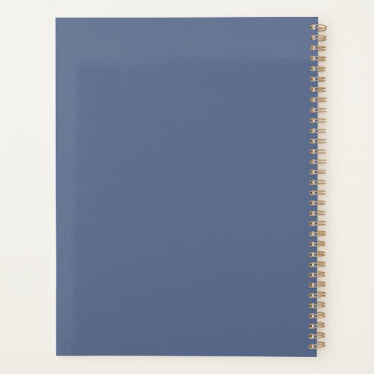 花のスクリプト水彩ピンクの花の結婚式 プランナー手帳 (裏面)