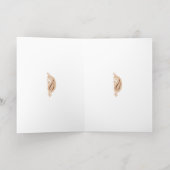 花のスケッチ離れの花 箔グリーティングカード (内側レイダウン)