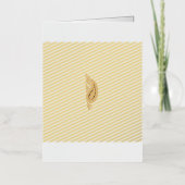 花のスケッチ離れの花 箔グリーティングカード (正面)