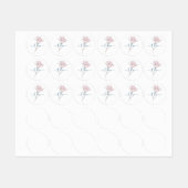 花のスケッチ 水彩画 オーダーメイド ラベル (シート)