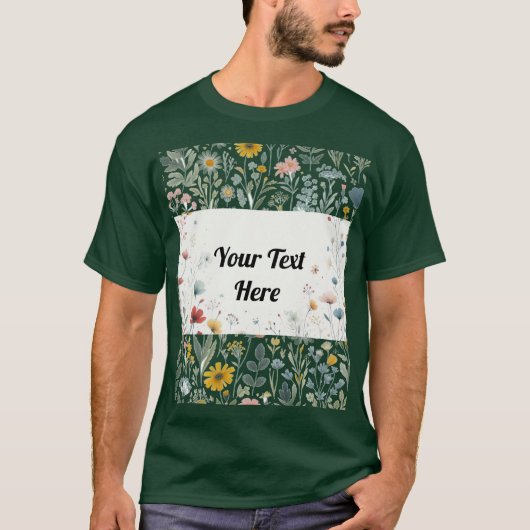花のスタイル：カスタマイズ可能 Tシャツ (正面)