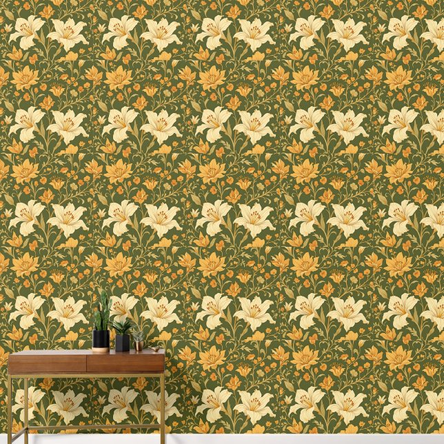 花のスタイル:素晴らしフローラ壁紙デザイン 壁紙 (廊下)