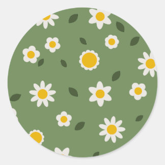 花のステッカー - ブルーム＆スティック ラウンドシール