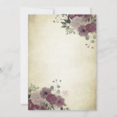 花のスパンコールが付いたローズゴールドのドレス キンセアニエラ 招待状 招待状 (裏面)