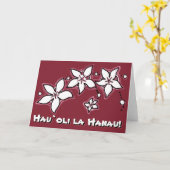 花のスプレーのバースデー・カード カード (黄色い花)