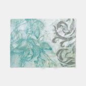 花のスプレーII フリースブランケット (正面(横))