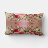 花のセレニティ：エレガントな投げ枕 ランバークッション (裏面)