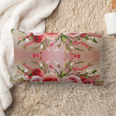 花のセレニティ：エレガントな投げ枕 ランバークッション (ブランケット)