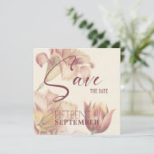 花のセーブ・ザ・デートお知らせテンプレート (スタンド正面)